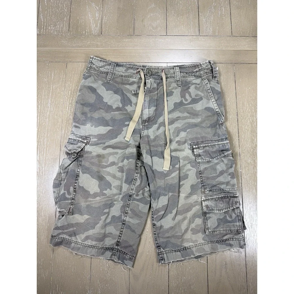 Vintage‎ JUICY COUTURE Men Camo Cargo Shorts Size 33 Y2K Retro Grunge
